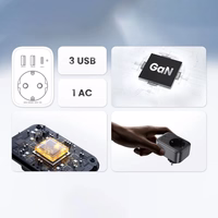 Įkroviklis Ugreen "CD314" juodas 30W (1xPD / 2xQC3.0 / 1xAC)