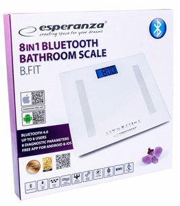 Esperanza EBS016W asmeninės svarstyklės Kvadratas Balta Elektroninės vonios svarstyklės