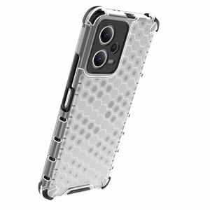 Honeycomb dėklas telefonui Xiaomi Redmi Note 12 5G / Poco X5 5G šarvuotas hibridinis dangtelis juodas
