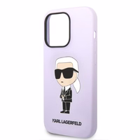 Karl Lagerfeld KLHCP14XSNIKBCU iPhone 14 Pro Max 6.7" kietas dėklas violetinis Silikon Ikonik