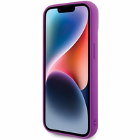 Guess Disco Metal Script dėklas telefonui iPhone 15 - rožinė