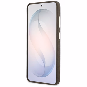 Guess dėklas Grained Big 4G Metal Logo skirtas Samsung Galaxy S26 Plus rudas