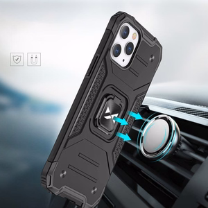 Wozinsky Ring Armor Case stovas tvirtas atsparus dėklas iPhone 13 rožinis auksas