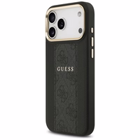 Guess 4G Stripe Magnetinis dėklas telefonui iPhone 17 Pro Max - juoda