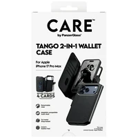 CARE by PanzerGlass Funkcinis Tango 2in1 Piniginės dėklas Magnetinis iPhone 17 Pro Max - Juodas