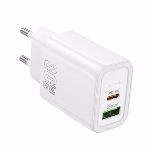 Įkroviklis telefonui Hoco USB A + USB C QC3.0 PD 3A 30W N63 baltas