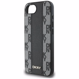DKNY odinis languotas mono raštas Magnetinis iPhone 16e dėklas - juodas