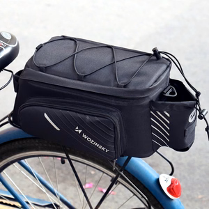 Wozinsky Bike Pannier Rack Bag with Shoulder Strap 9L (Rain Cover Included) Black (WBB22BK)