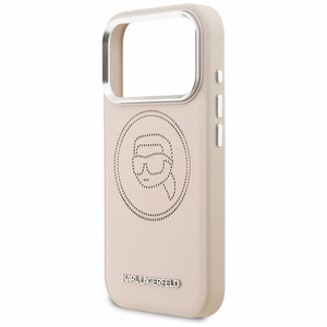 Karl Lagerfeld K Head Point Logo MagSafe Dėklas for iPhone 17 Pro - rožinis