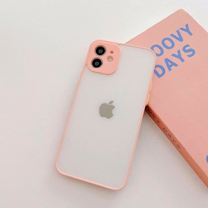 Milky Case silikoninis lankstus permatomas dėklas telefonui Samsung Galaxy A72 4G rožinis