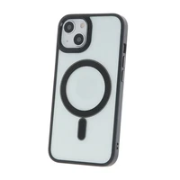 Satin Clear Mag dėklas telefonui iPhone 15 Plus 6,7" juoda