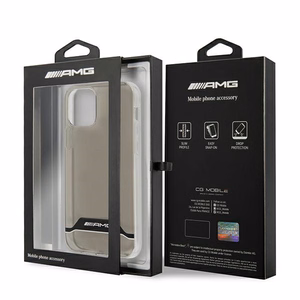 AMG Electroplate juodas ir baltas dėklas iPhone 12 / 12 Pro - skaidrus