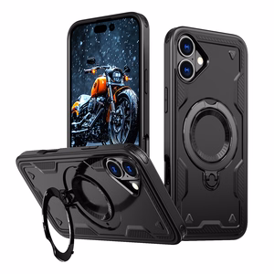 Hybrid Armor Trendy dėklas telefonui su MagSafe iPhone 16 Plus - juodas