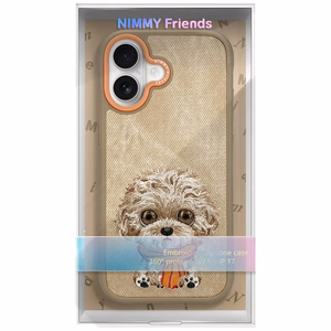 Nimmy Big Eyed Pet 2.0 šuns dėklas telefonui iPhone 17 - smėlio spalvos