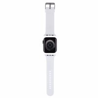 Karl Lagerfeld 3D Rubber Karl&Choupette Heads dirželis skirtas Apple Watch 38/40/41mm - baltas