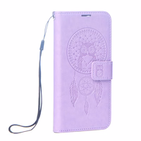 MEZZO knygos tipo dėklas telefonui SAMSUNG A23 5G su sapnų gaudykle, violetinis