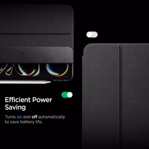"Spigen Liquid Air Folio" dėklas, skirtas "iPad Pro 11" (2024) "iPad Pro 11" (2025) - Juodas