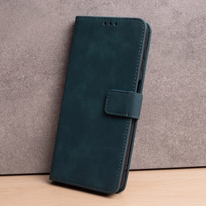 Dėklas Smart Velvet skirtas Realme 16 Pro 5G tamsiai žalias