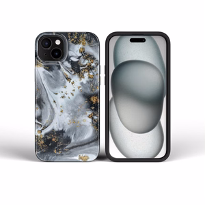 FORCELL F-PROTECT Mirage, karinio standarto išbandytas dėklas telefonui su MagSafe, skirtas IPHONE 15 PRO, sidabrinio rūko spalvos