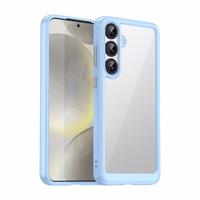 Kosminės erdvės dėklas su geliniu rėmeliu Samsung Galaxy S25+ - mėlynas