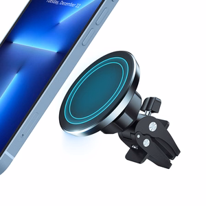 Crong Carclip Magnetic magnetinis automobilinis telefono laikiklis, suderinamas su MagSafe, juodas