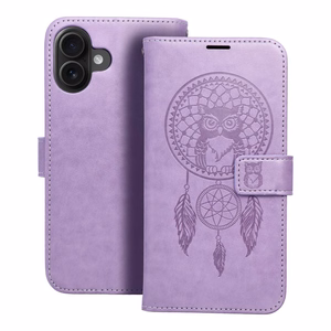 MEZZO knygos dėklas IPHONE 16 Plus sapnų gaudyklė violetinė