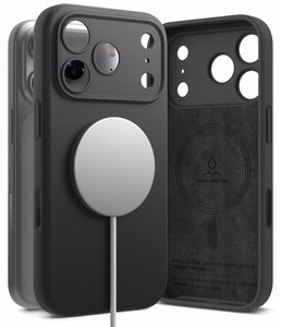 Ringke MagSafe silikoninis dėklas, skirtas iPhone 18 Pro – juodas
