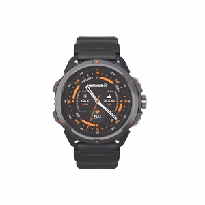 Hammer Watch 2 Smart watch 1600 W GPS (satellite) Number of temperature settings 3 AMOLED Ionic function 1.5" Waterproof Black Warranty 3 month(s)