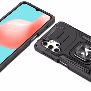 Wozinsky Ring Armor tvirtas hibridinis dėklas + magnetinis laikiklis skirtas Samsung Galaxy A73 – raudonas