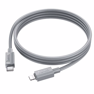 Kabelis USB-C į Lightning Hoco PD 27W 1 m X107 pilkas