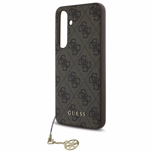 Guess GUHCS24FEGF4GBR S24 FE S721 rudas/rudas kietas dėklas 4G Pakabukų Kolekcija