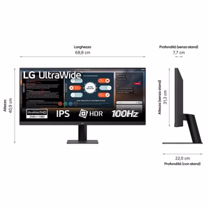 LG 29U511A-B kompiuterio monitorius 73,7 cm (29") 2560 x 1080 pikselių WFHD LCD juodas