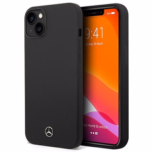 Dėklas telefonui (m) Mercedes Silicone Line MagSafe iPhone 14 Plus - juodas