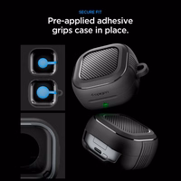 Spigen Rugged Armor dėklas Samsung Galaxy Buds 4 / 4 Pro - Matte juodas