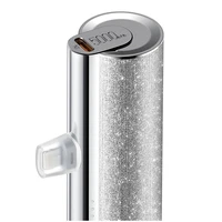 VEGER išorinė baterija 5000 mAh su įmontuotu jungtimi Lightning PD QC3.0 2,4A 12W PlugOn (W0573P) sidabrinė