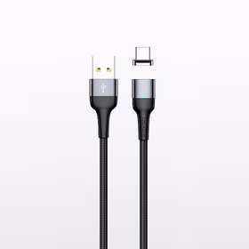 USAMS Magnetinis laidas U28 microUSB3A Fast Charge 1m pintas plieninis/tarnish SJ328USB01 (US-SJ328)