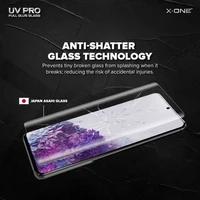 UV PRO Grūdintas stiklas X-ONE - Samsung Galaxy S21 Ultra (dėklo draugiškas) - veikiantis pirštų atspaudų jutiklis