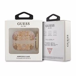 Guess GUA3HHFLD AirPods 3 dėklas auksinis/auksinis Paisley Dirželių kolekcija