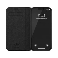 Adidas OR knygos tipo dėklas BASIC iPhone 12 Pro Max - juodas ir baltas
