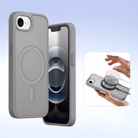 Dux Ducis Lawa iPhone 16e odinis dėklas su nuimama magnetine pinigine - pilkas