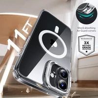 ESR Classic Hybrid Kickstand Halolock MagSafe Dėklų rinkinys + Apsauginis stiklas skirtas iPhone 16 Plus – skaidrus