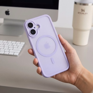 Tech-Protect MagPeak MagSafe CC  iPhone 17 dėklas, matinis violetinis