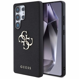 GUESS чехол SAMSUNG S25 Ultra GUHCS25LPGT4MBK (PU Grained Big 4G and Classic Logo) черный