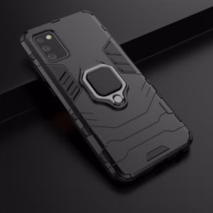 Ring Armor tvirtas hibridinis dėklas telefonui su magnetiniu laikikliu Samsung Galaxy A03s (166.5) juodas