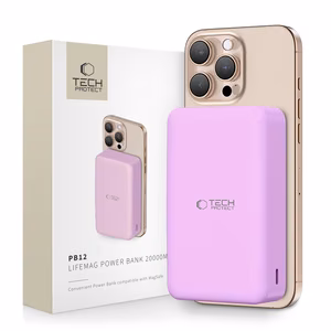 Tech-Protect PB12 LifeMag MagSafe 20000mAh Išorinė baterija (f) - violetinė