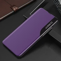 Dėklas telefonui Samsung Galaxy A72 4G violetinis su stovu, Eco Leather View Case