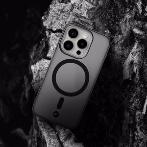 Dėklas telefonui FORCELL F-PROTECT Levels su dvigubo sluoksnio 4D technologija, karinio bandymo sertifikatu, suderinamas su MagSafe, skirtas IPHONE 16 PLUS dūminis juodas