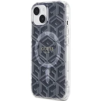 Guess IML GCube Magnetinis dėklas iPhone 15 Plus / 14 Plus - juodas