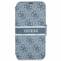 Guess GUBKP13S4GDBL iPhone 13 mini 5.4" mėlynas/mėlynas knygos tipo dėklas 4G Stripe