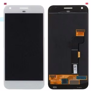 LCD ekranas Google Pixel XL su lietimo ekranu baltas originalus (service pack)